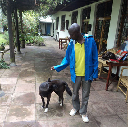 Here is Christmas Apollo, our director, with his friend and companion, Dex.